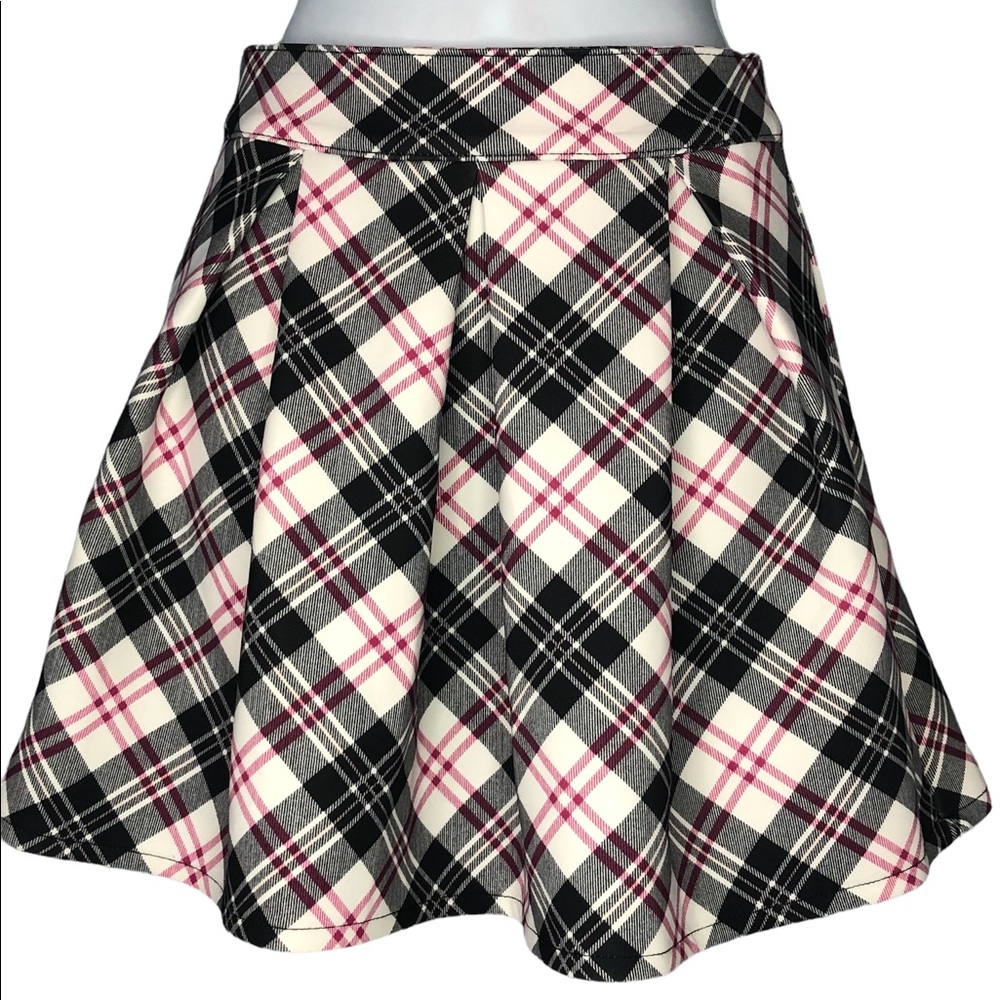 Bethany Mota plaid skirt